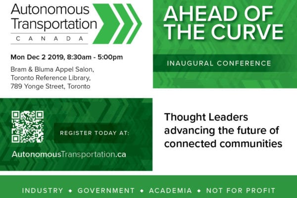 MEDIA ADVISORY : Inaugural Conference, Ahead of the Curve, Launches New Association for Connected and Autonomous Transportation Sector 1